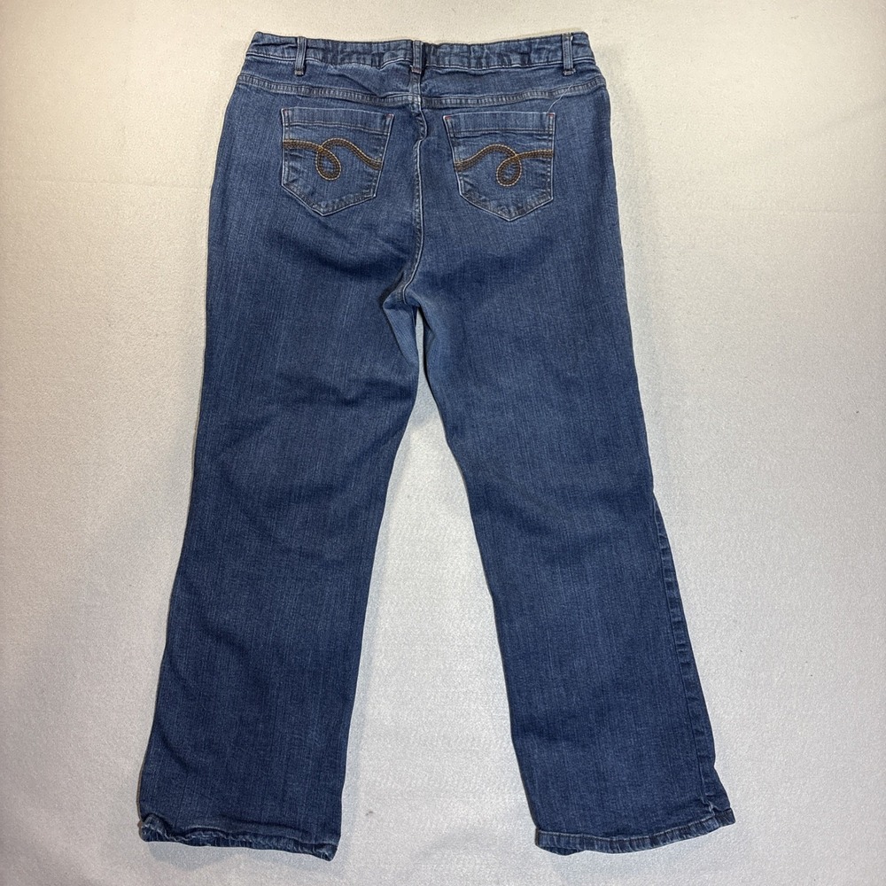Smith's Dungarees Jeans Womens Sz 16w Blue Mid-Rise Bootcut Stretch Denim Jeans - Picture 5 of 9
